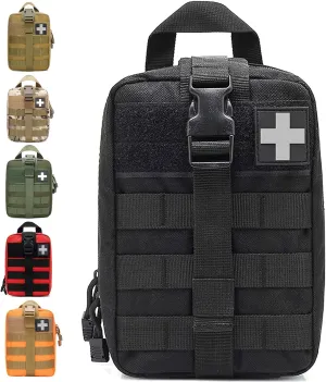 1000D Molle Ifak Pouch Rip Away, Tactical Tear Away Medical Pouch Empty, Military First Aid Pouch Bag Only for Camping Hiking Travel