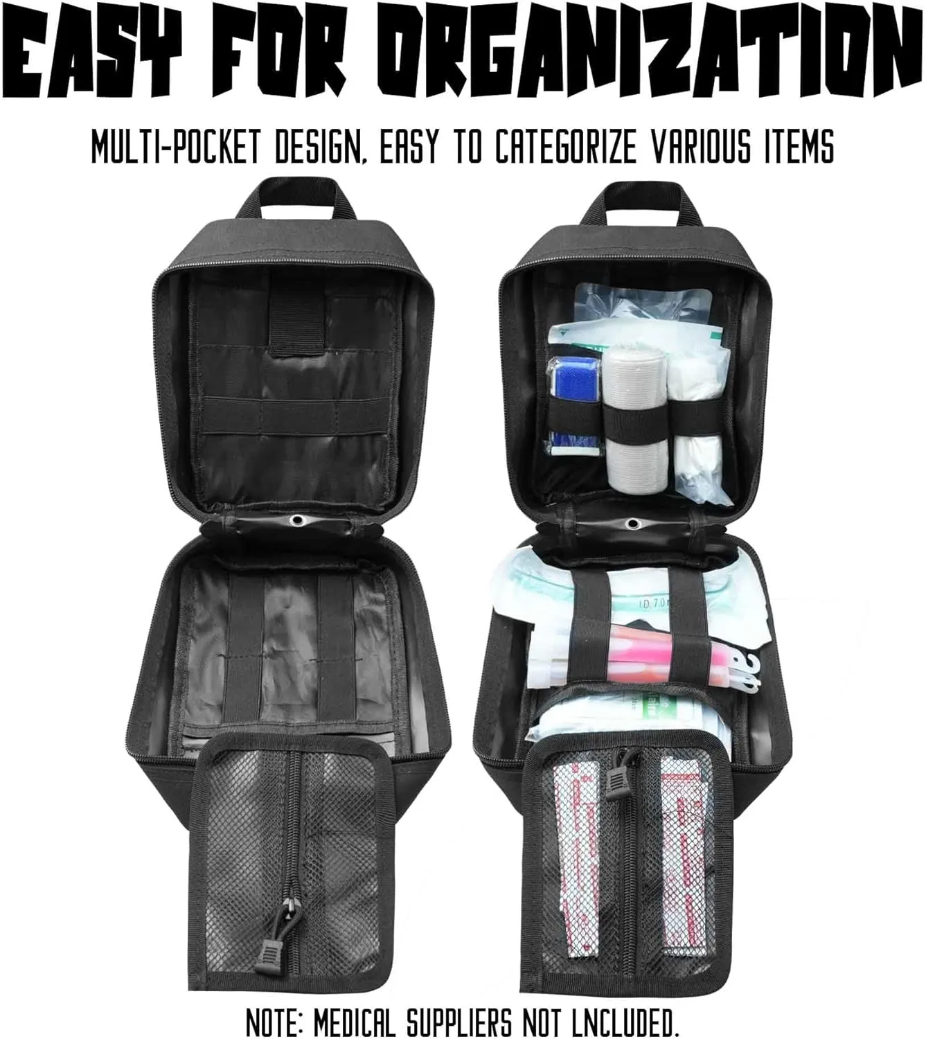 1000D Molle Ifak Pouch Rip Away, Tactical Tear Away Medical Pouch Empty, Military First Aid Pouch Bag Only for Camping Hiking Travel