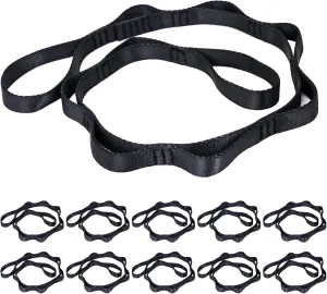 10PCS Nylon Daisy Chain Straps 23 KN for Aerial Yoga Hammock Swing Adjustable Aerial Silk Extender Hanging Rope for Aerial Yoga Belts 3.6FT 5.9FT Long
