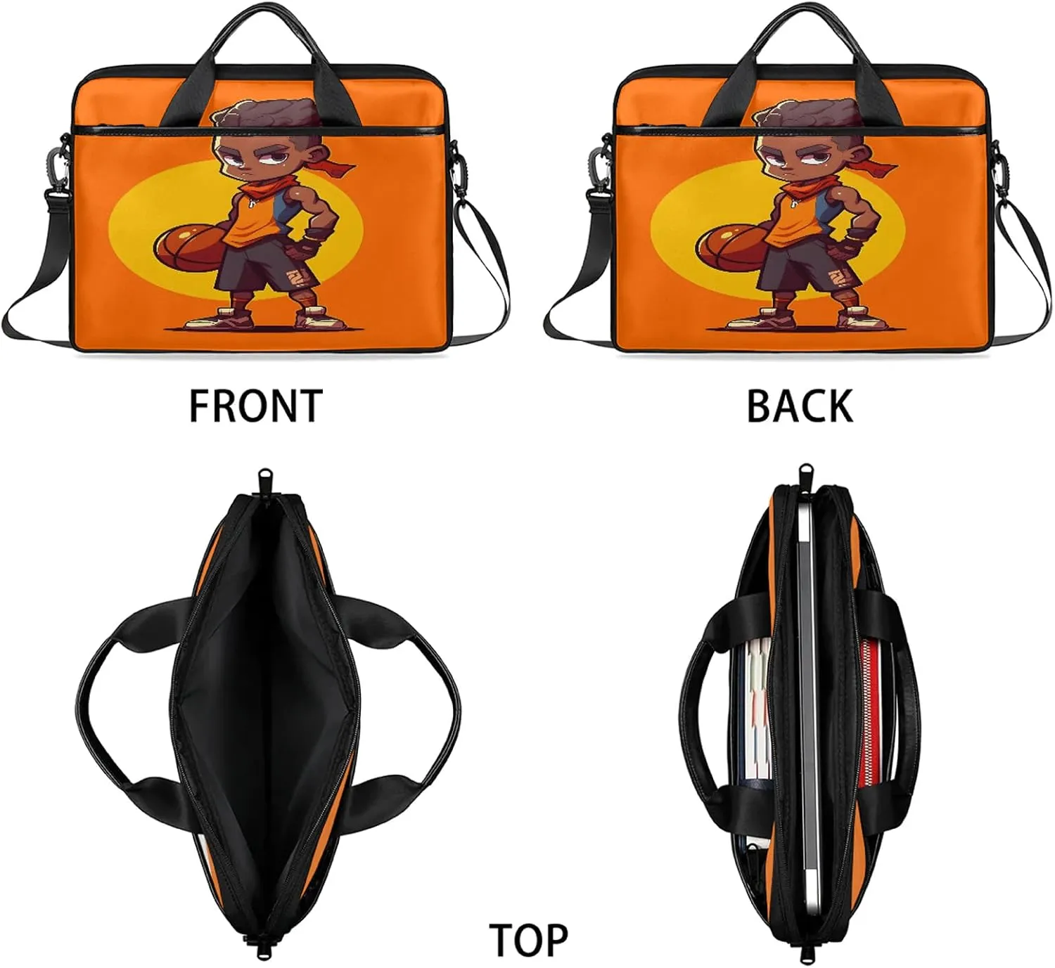 13-15 Inch Basketball Handy Laptop Bag Basketball kids Shoulder Laptop Bag For Work, School, Travel And More