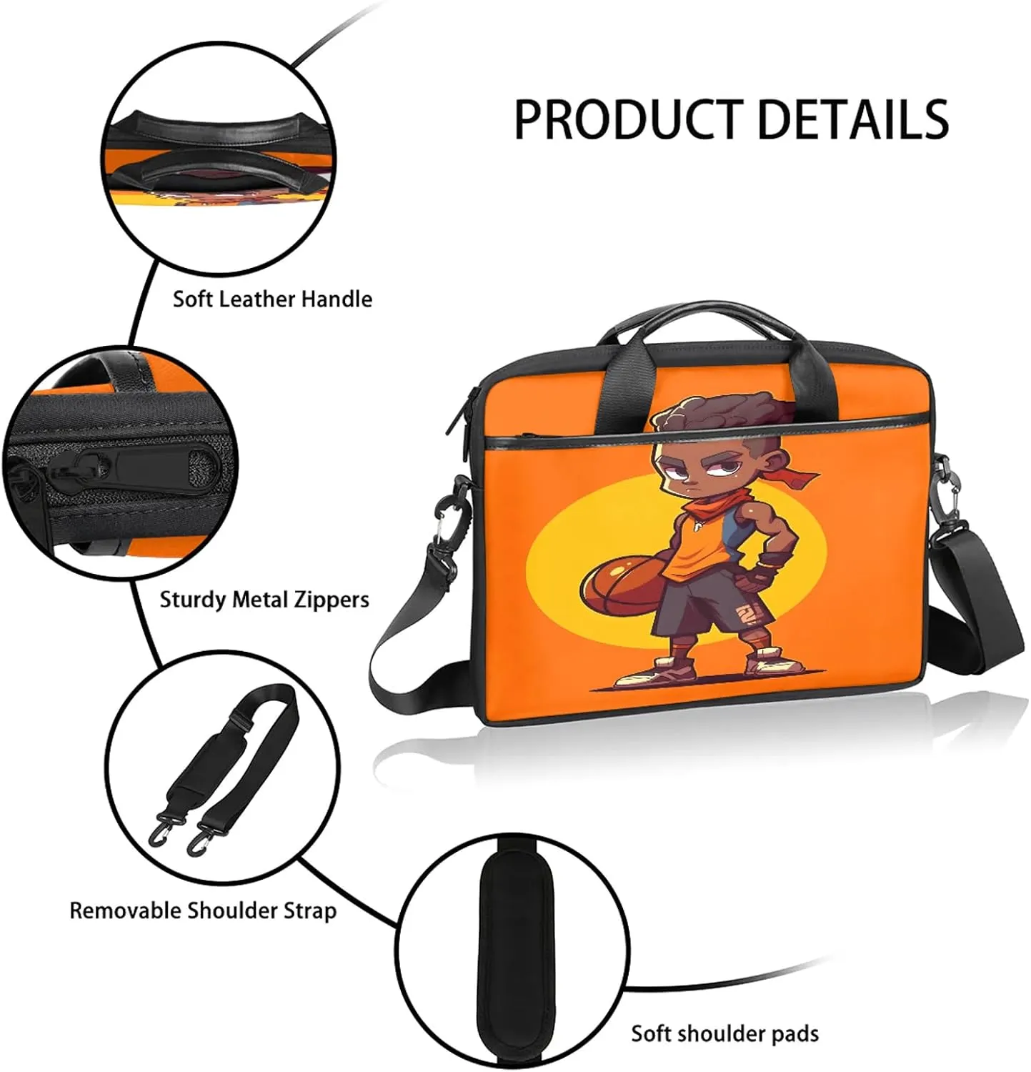 13-15 Inch Basketball Handy Laptop Bag Basketball kids Shoulder Laptop Bag For Work, School, Travel And More