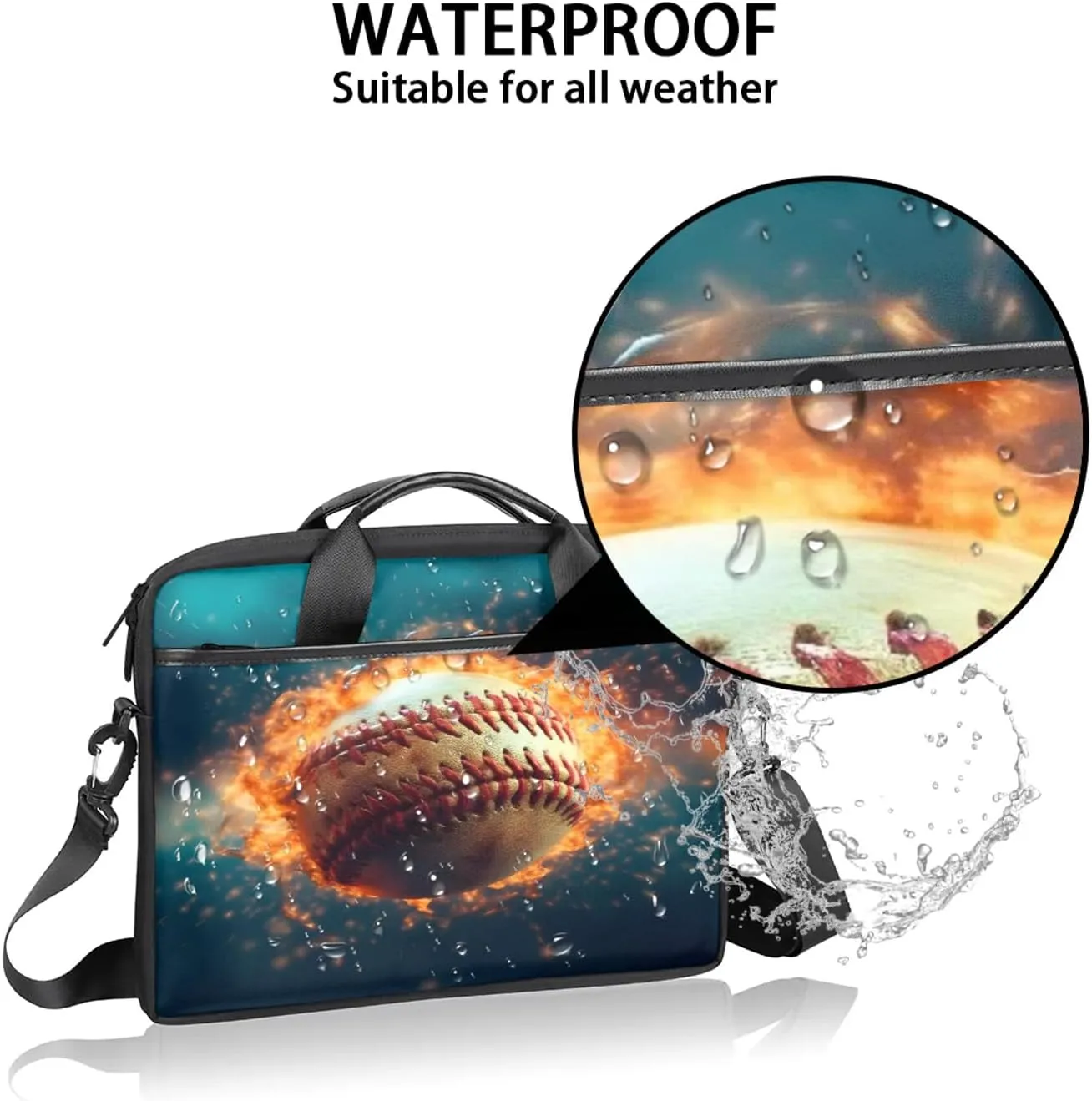13-15 Inch Sports Baseball Handy Laptop Bag Sports Sports Shoulder Laptop Bag For Work, School, Travel And More