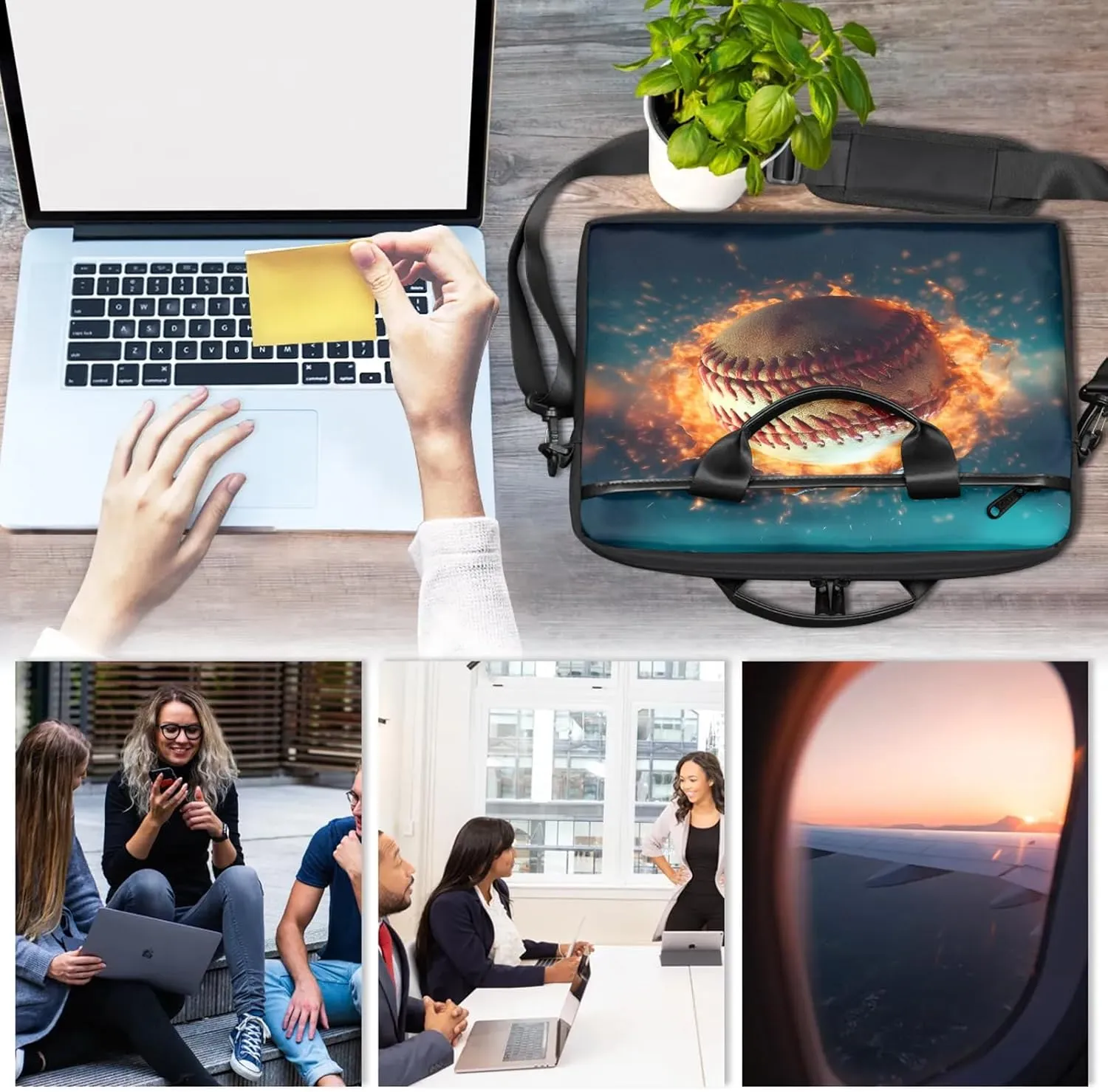 13-15 Inch Sports Baseball Handy Laptop Bag Sports Sports Shoulder Laptop Bag For Work, School, Travel And More