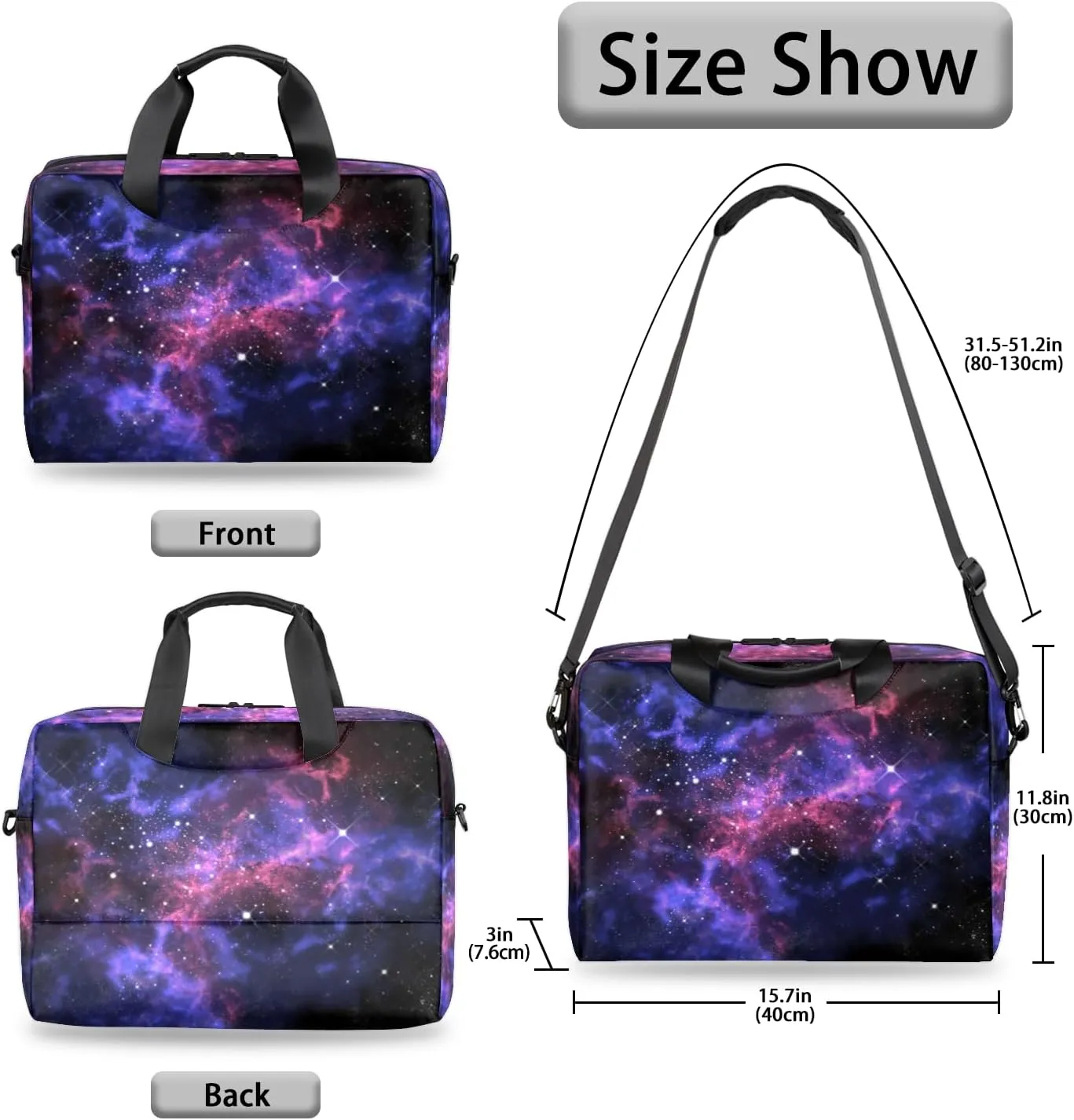 14 15 15.6 inch Laptop Briefcase Shoulder Travel Laptop Sleeve Case Work Computer Cover Carrying Bag