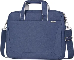 15.6 16 Inch Laptop Shoulder Bag for Men Women,Waterproof Computer Carrying Case Messenger Bag with Strap,Laptop Briefcase for 14-15-16 Inch MacBook/Chromebook/Notebook Hp Dell Acer Asus,Blue