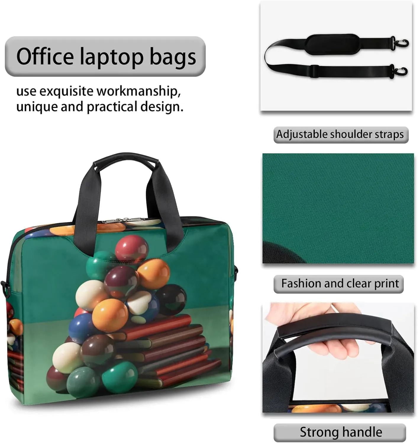 15.7 Inch Laptop Bag Computer Bag for Women Men Laptop Carrying Case with Adjustable Shoulder Strap