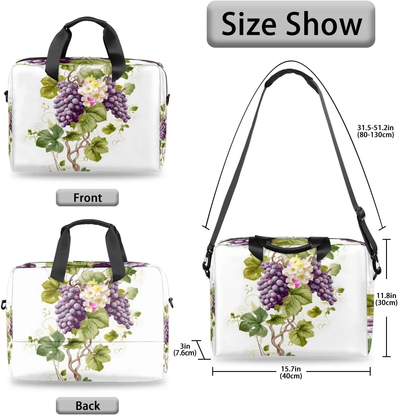 15.7 Inch Laptop Bag Computer Bag for Women Men Laptop Carrying Case with Adjustable Shoulder Strap