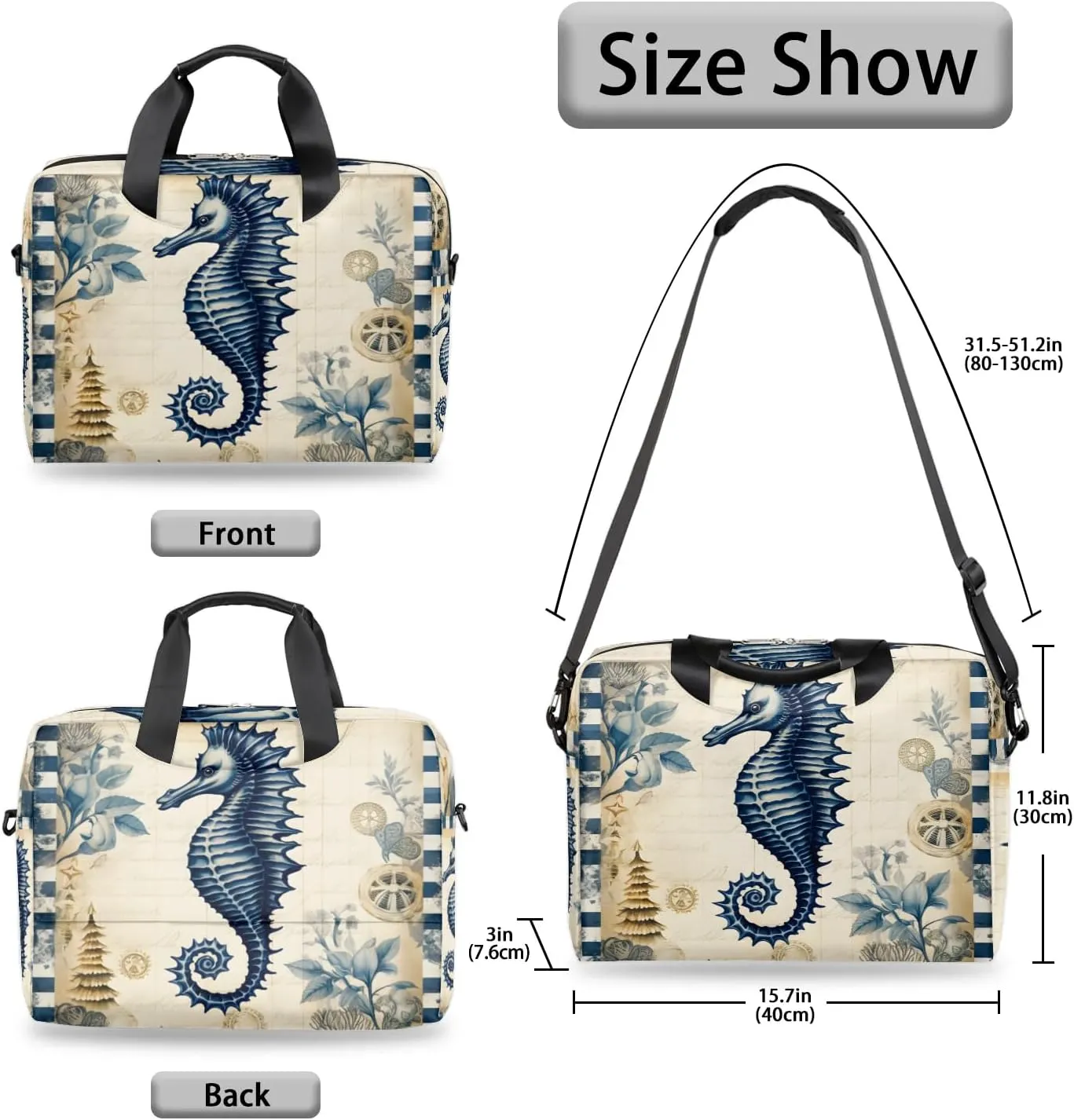 15.7 Inch Laptop Bag Computer Bag for Women Men Laptop Carrying Case with Adjustable Shoulder Strap