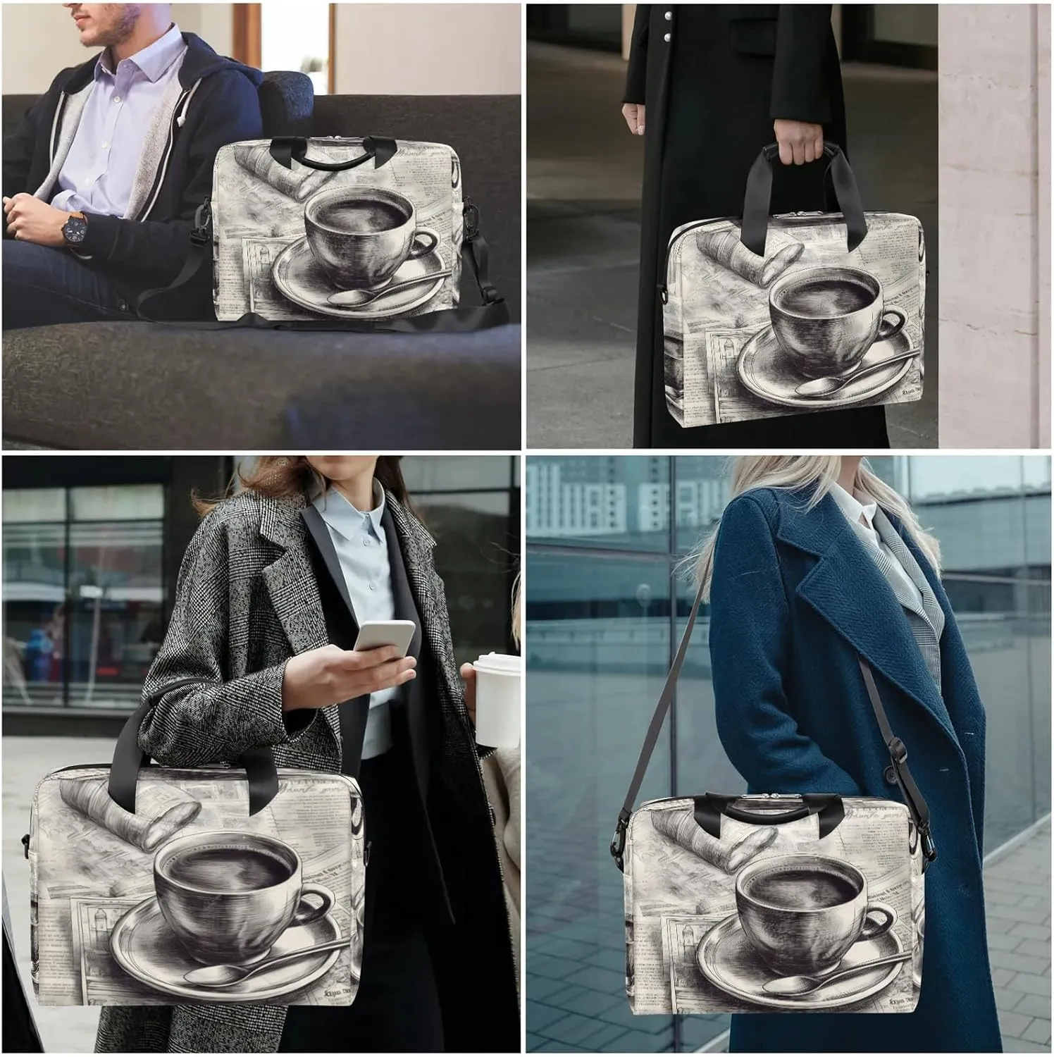15.7 Inch Laptop Bag Computer Bag for Women Men Laptop Carrying Case with Adjustable Shoulder Strap