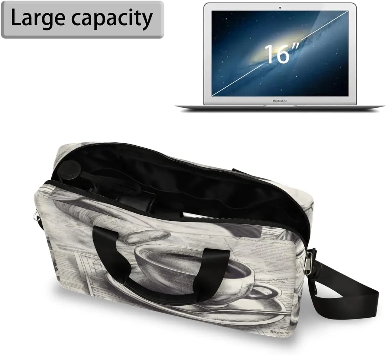 15.7 Inch Laptop Bag Computer Bag for Women Men Laptop Carrying Case with Adjustable Shoulder Strap