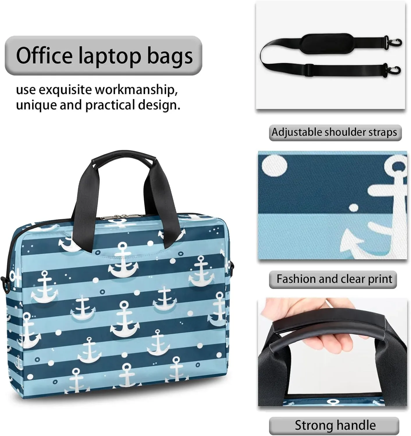 15.7 Inch Laptop Bag Computer Bag for Women Men Laptop Carrying Case with Adjustable Shoulder Strap