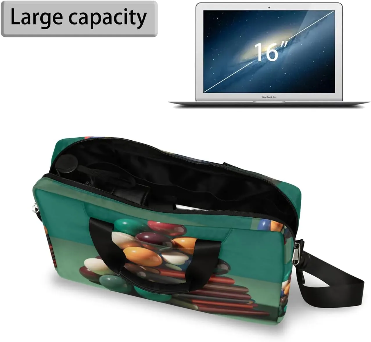 15.7 Inch Laptop Bag Computer Bag for Women Men Laptop Carrying Case with Adjustable Shoulder Strap