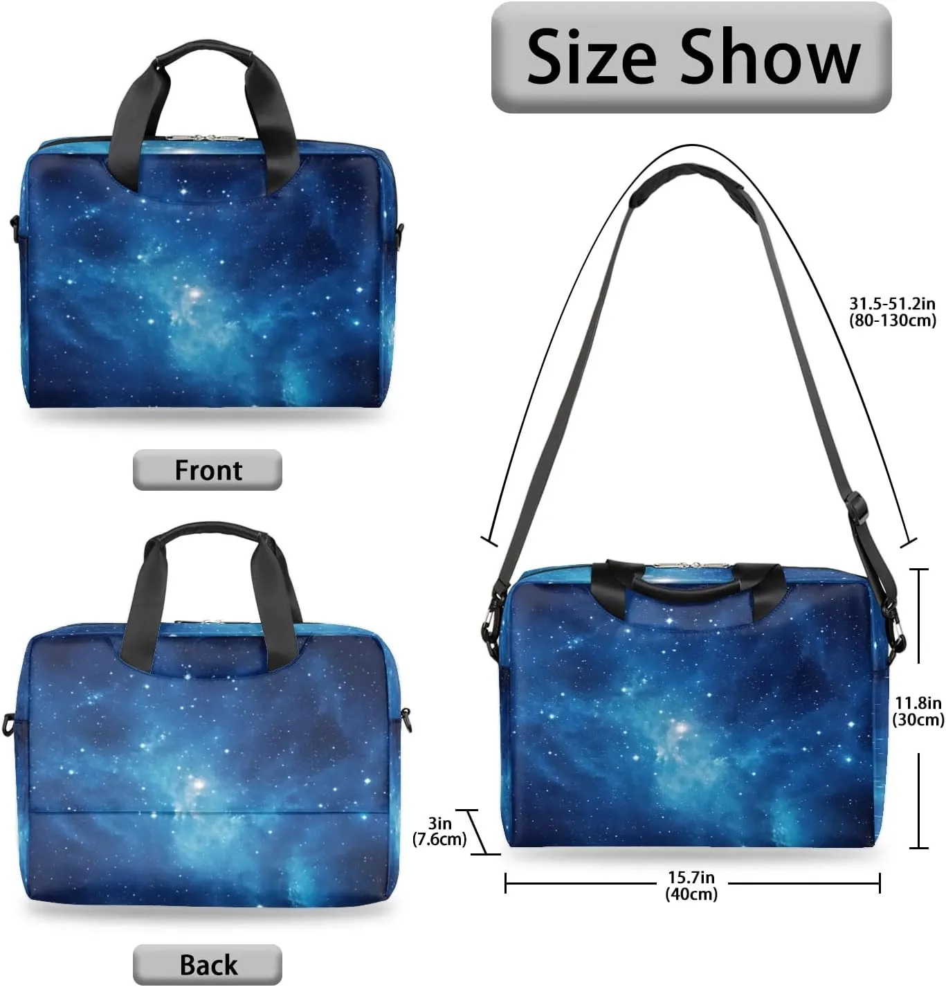 15.7 Inch Laptop Bag Computer Bag for Women Men Laptop Carrying Case with Adjustable Shoulder Strap