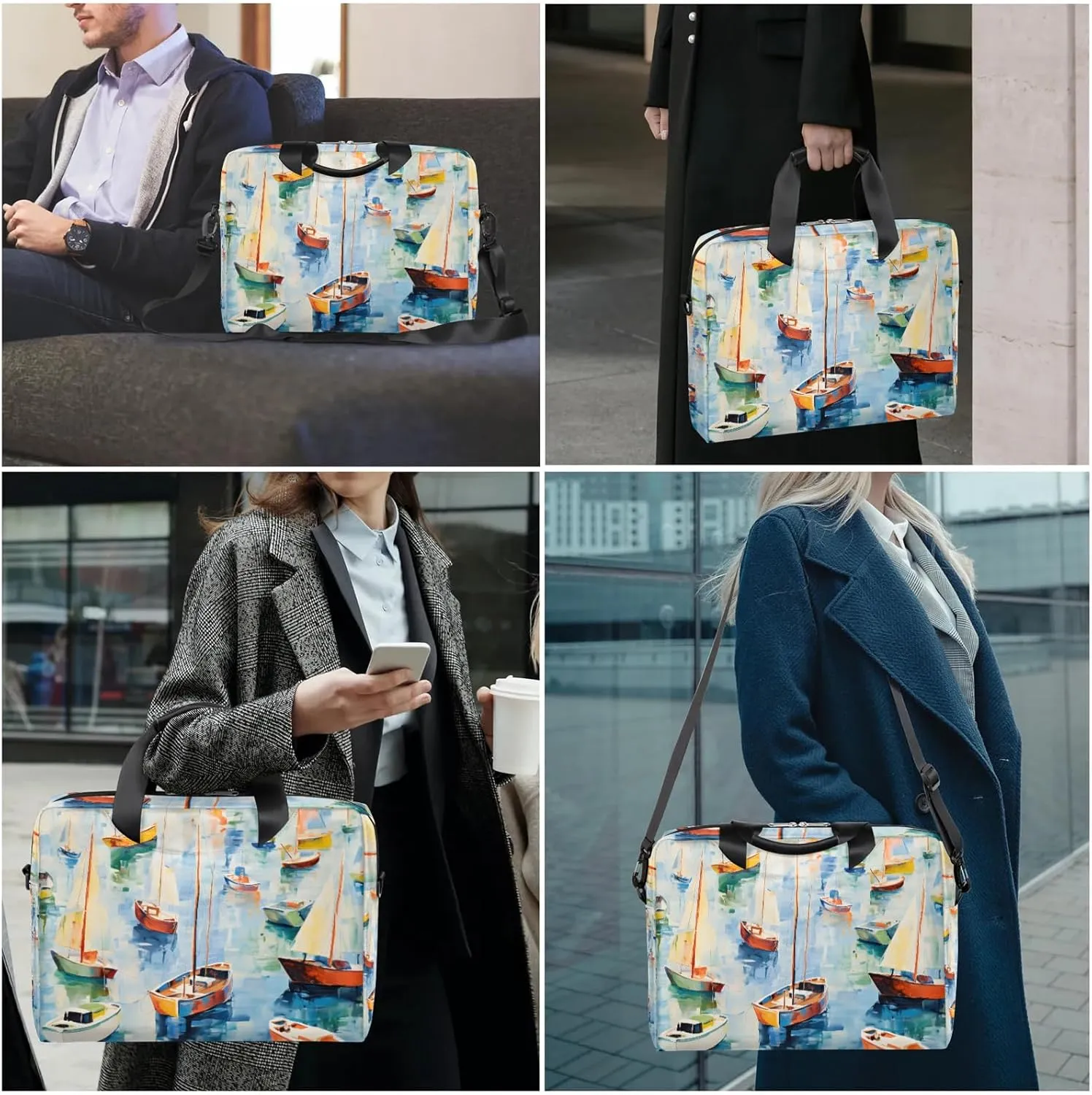 15.7 Inch Laptop Bag Computer Bag for Women Men Laptop Carrying Case with Adjustable Shoulder Strap