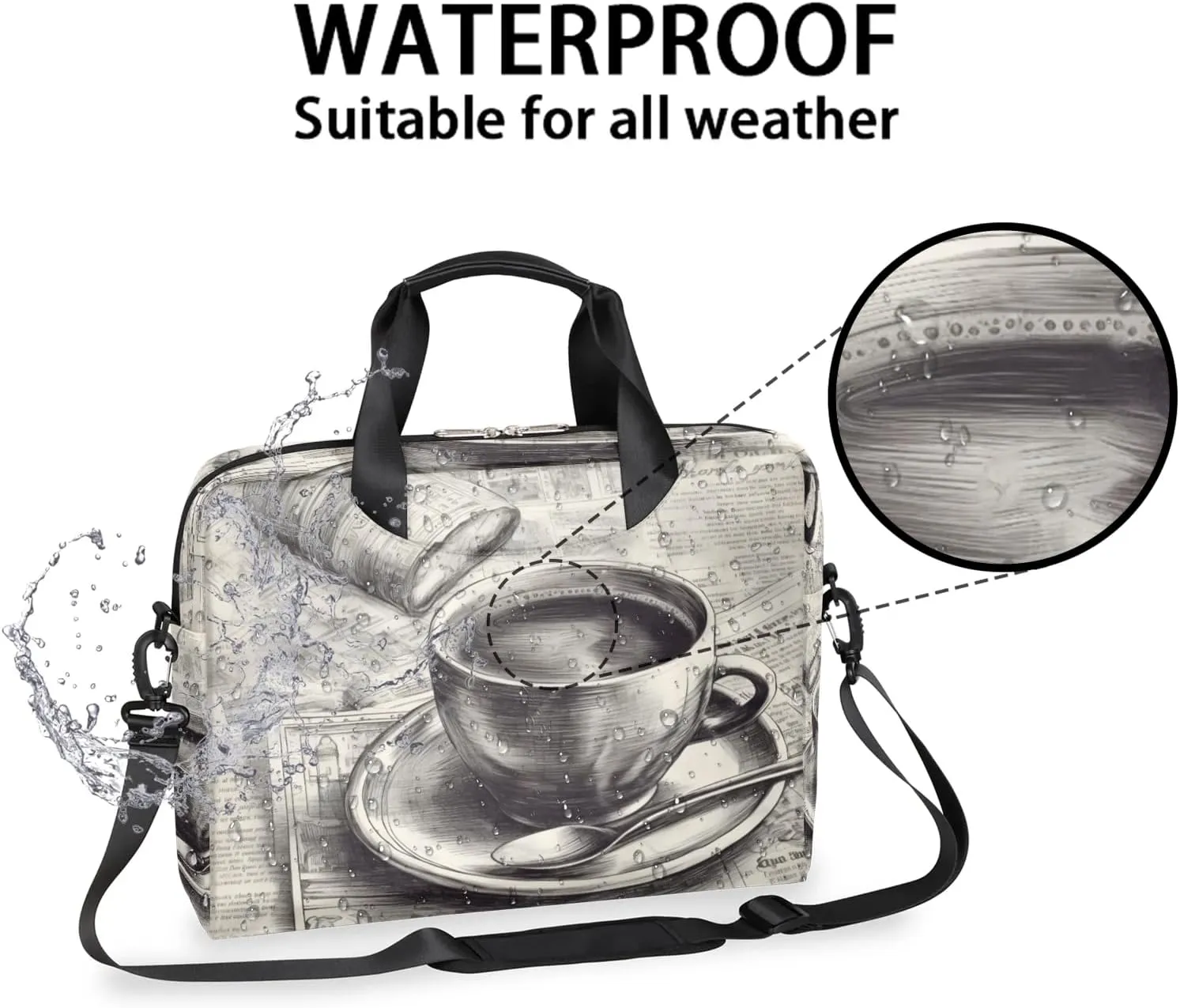 15.7 Inch Laptop Bag Computer Bag for Women Men Laptop Carrying Case with Adjustable Shoulder Strap