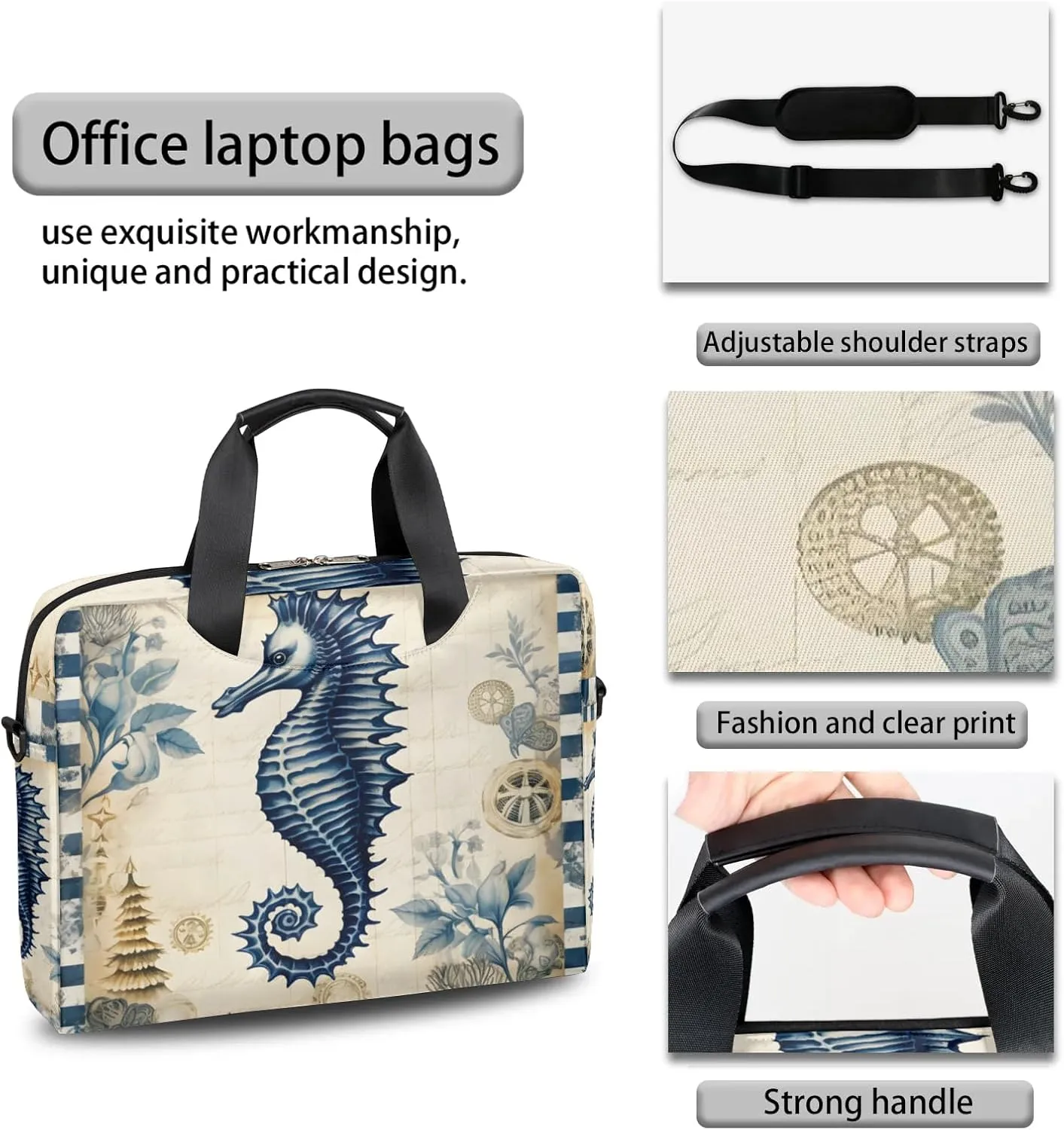 15.7 Inch Laptop Bag Computer Bag for Women Men Laptop Carrying Case with Adjustable Shoulder Strap