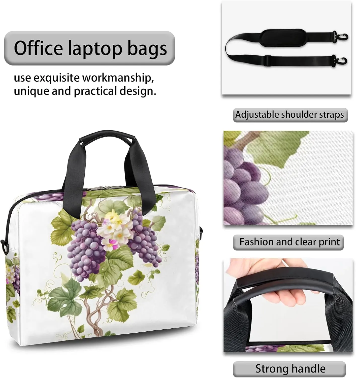 15.7 Inch Laptop Bag Computer Bag for Women Men Laptop Carrying Case with Adjustable Shoulder Strap