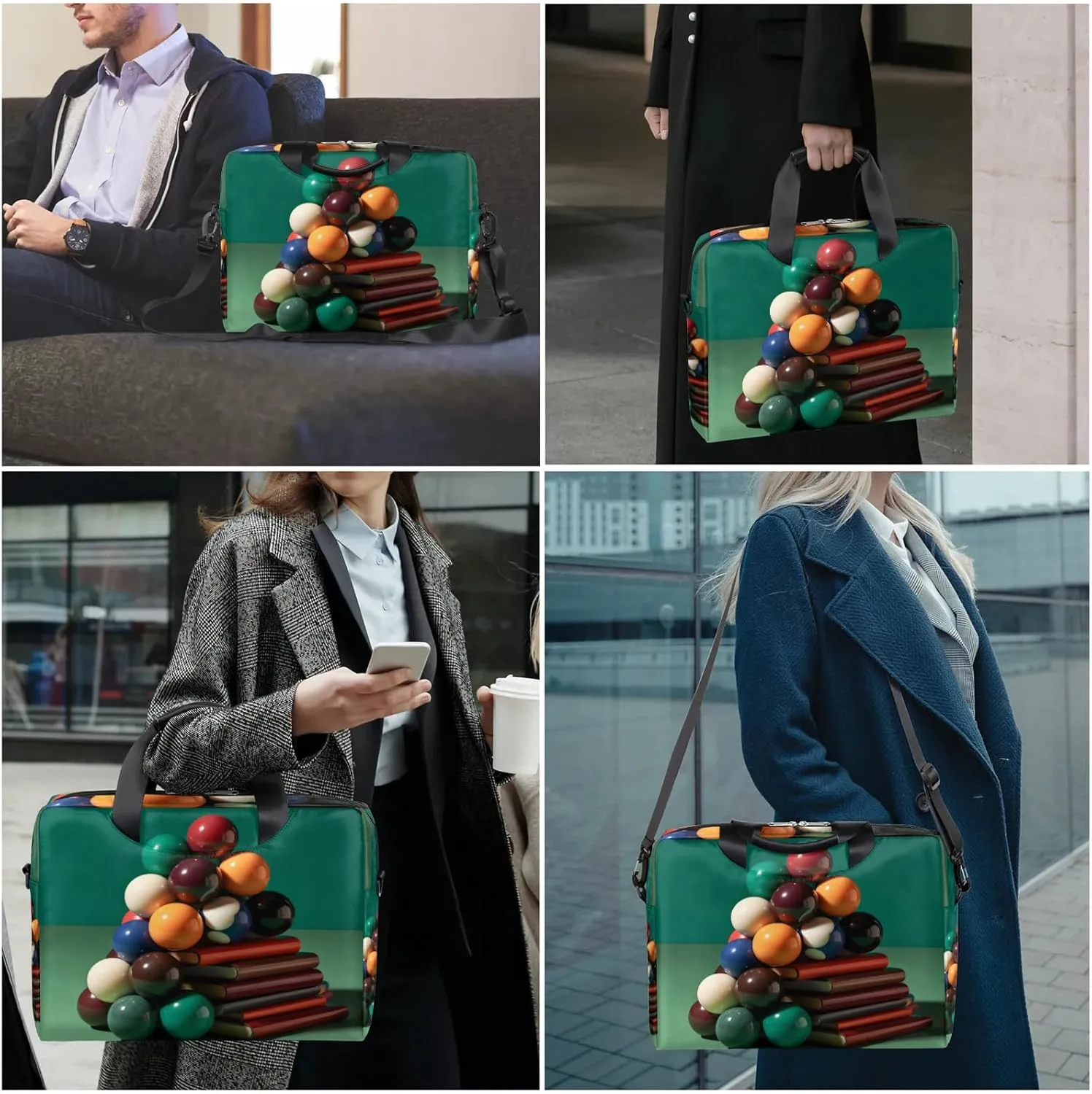 15.7 Inch Laptop Bag Computer Bag for Women Men Laptop Carrying Case with Adjustable Shoulder Strap