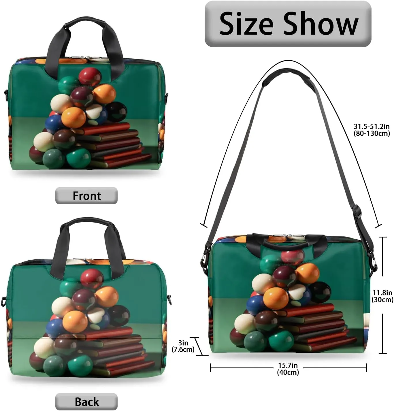 15.7 Inch Laptop Bag Computer Bag for Women Men Laptop Carrying Case with Adjustable Shoulder Strap