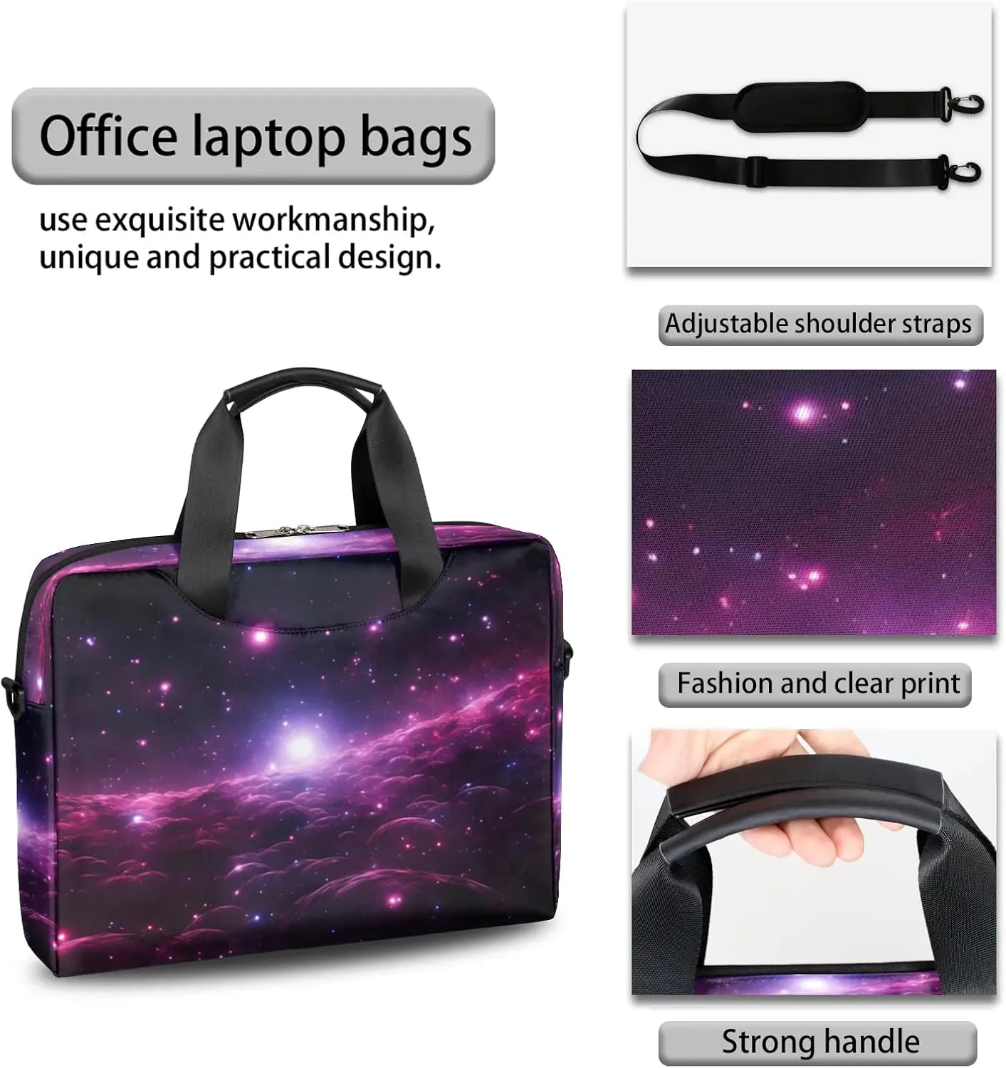 15.7 Inch Laptop Bag Computer Bag for Women Men Laptop Carrying Case with Adjustable Shoulder Strap