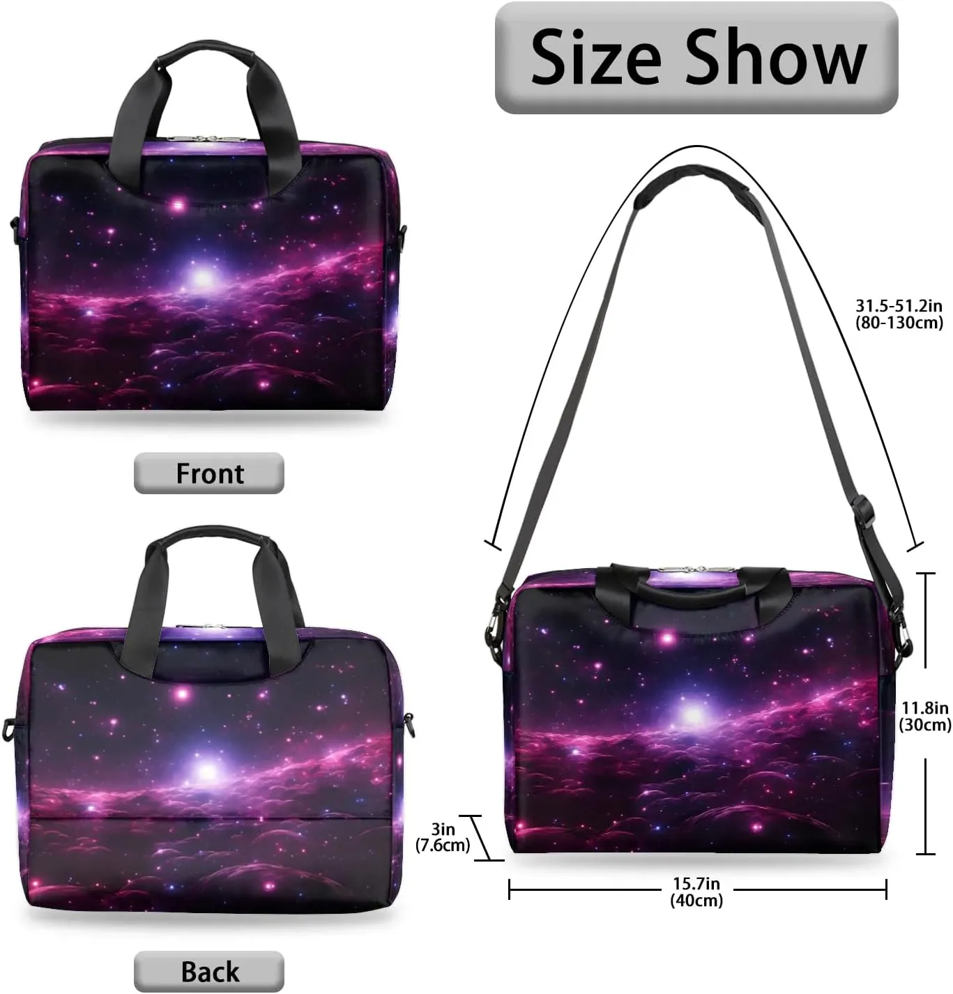 15.7 Inch Laptop Bag Computer Bag for Women Men Laptop Carrying Case with Adjustable Shoulder Strap