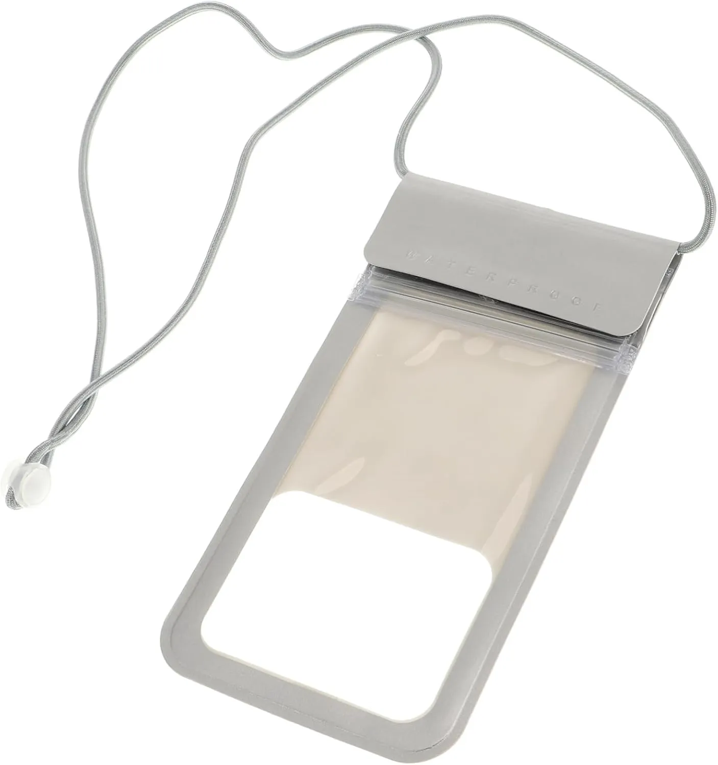 1Pc TPU Phone Bag for Outdoor Rafting Swimming Touch Screen Case with High Perspective Clarity Floats Water for Water Parks Beach Activities Silver