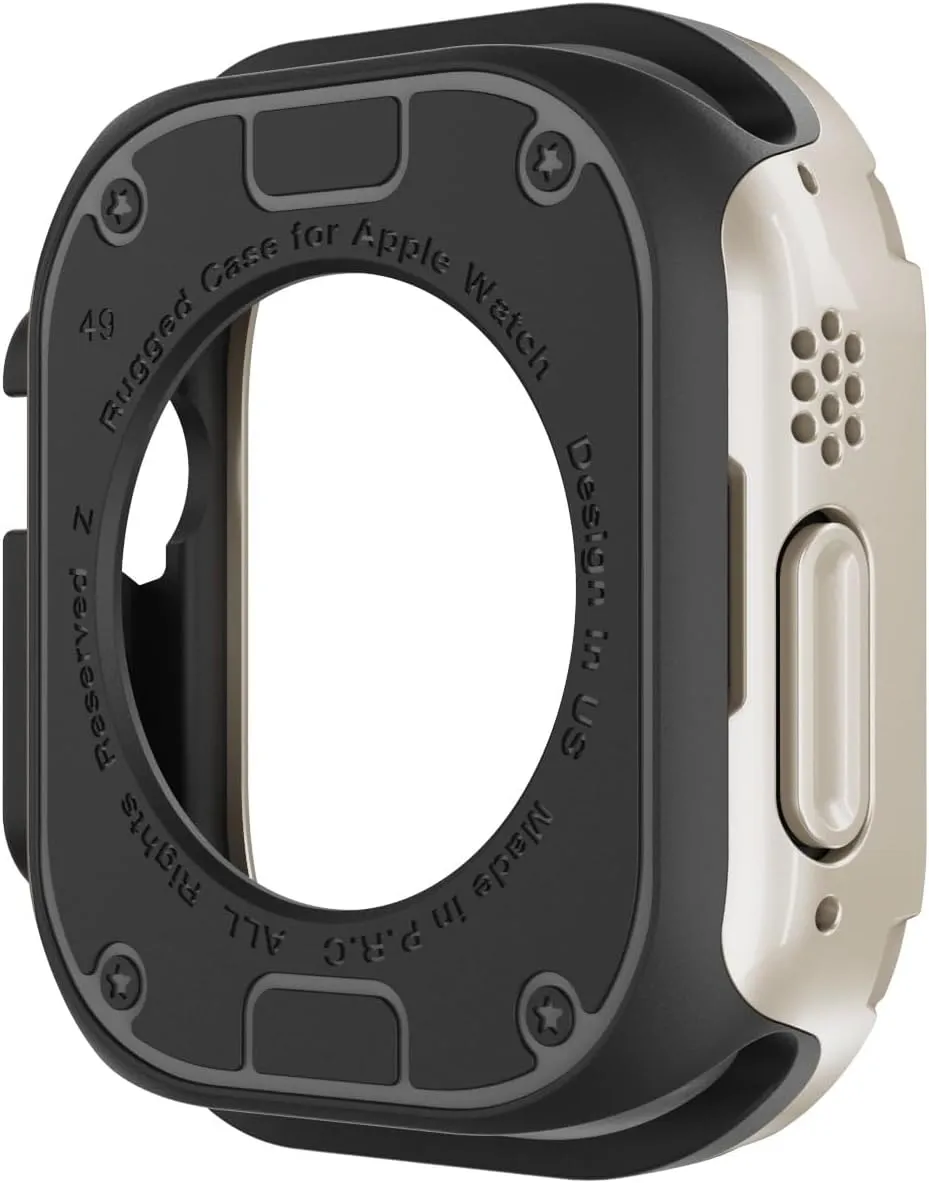 2 in 1 Case for Apple Watch Series 8/7/SE/6/5/4 Ultra 41mm 45mm 40mm 44mm 49mm TPU PC Shockproof Protector Bumper for iwatch