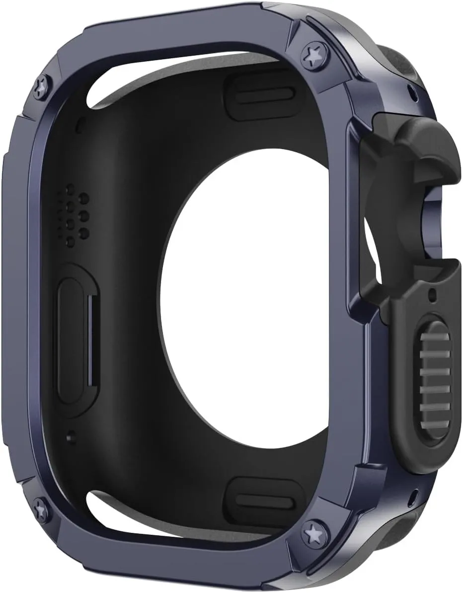 2 in 1 Case for Apple Watch Series 8/7/SE/6/5/4 Ultra 41mm 45mm 40mm 44mm 49mm TPU PC Shockproof Protector Bumper for iwatch