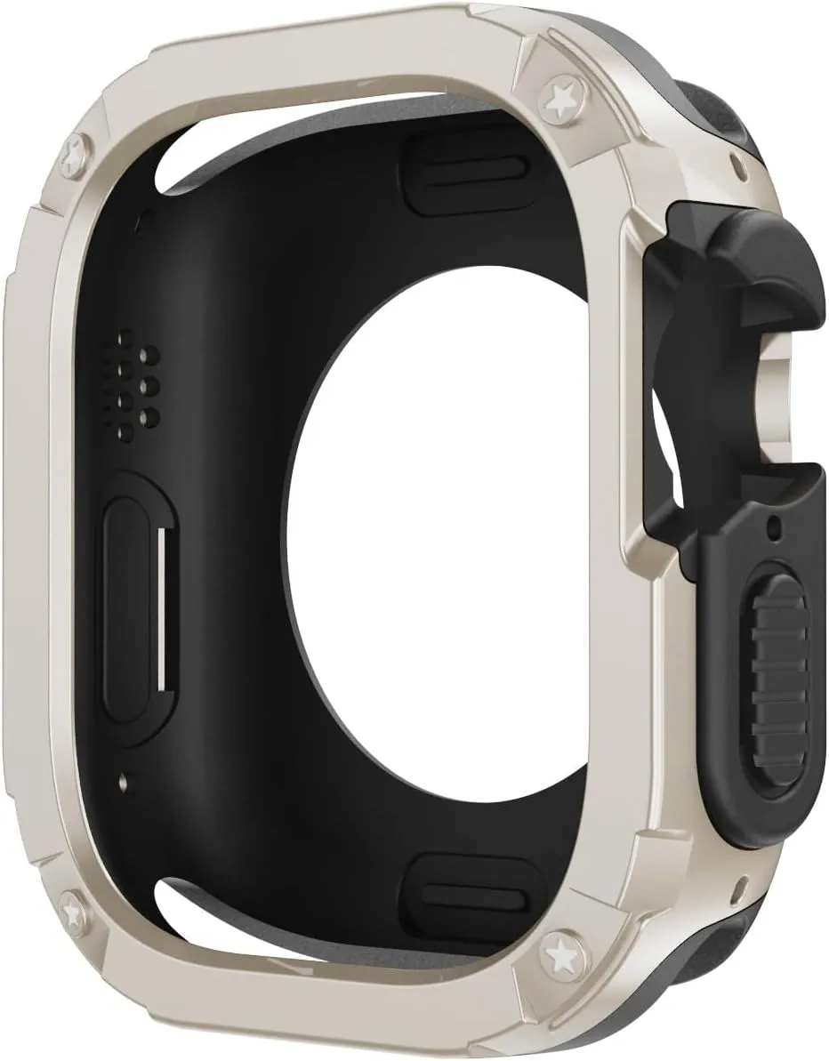 2 in 1 Case for Apple Watch Series 8/7/SE/6/5/4 Ultra 41mm 45mm 40mm 44mm 49mm TPU PC Shockproof Protector Bumper for iwatch