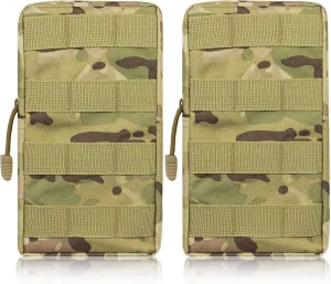 2 Pack Molle Pouches - Tactical Compact Water-Resistant EDC Pouch