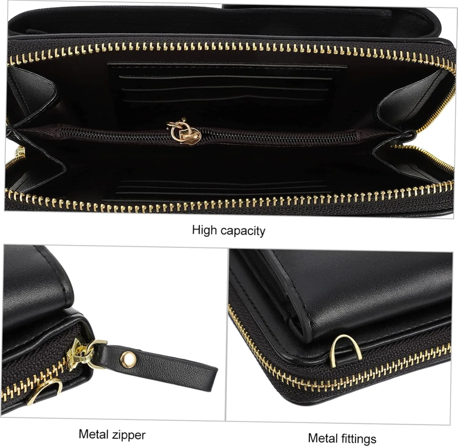 2 pcs Crossbody Pouch Shopping Shoulder Girl Leisure Cross- Simple Women Portable Single, Blackx4pcs, 17.5X10.5CMx4pcs