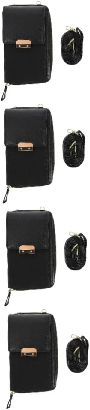 2 pcs Crossbody Pouch Shopping Shoulder Girl Leisure Cross- Simple Women Portable Single, Blackx4pcs, 17.5X10.5CMx4pcs