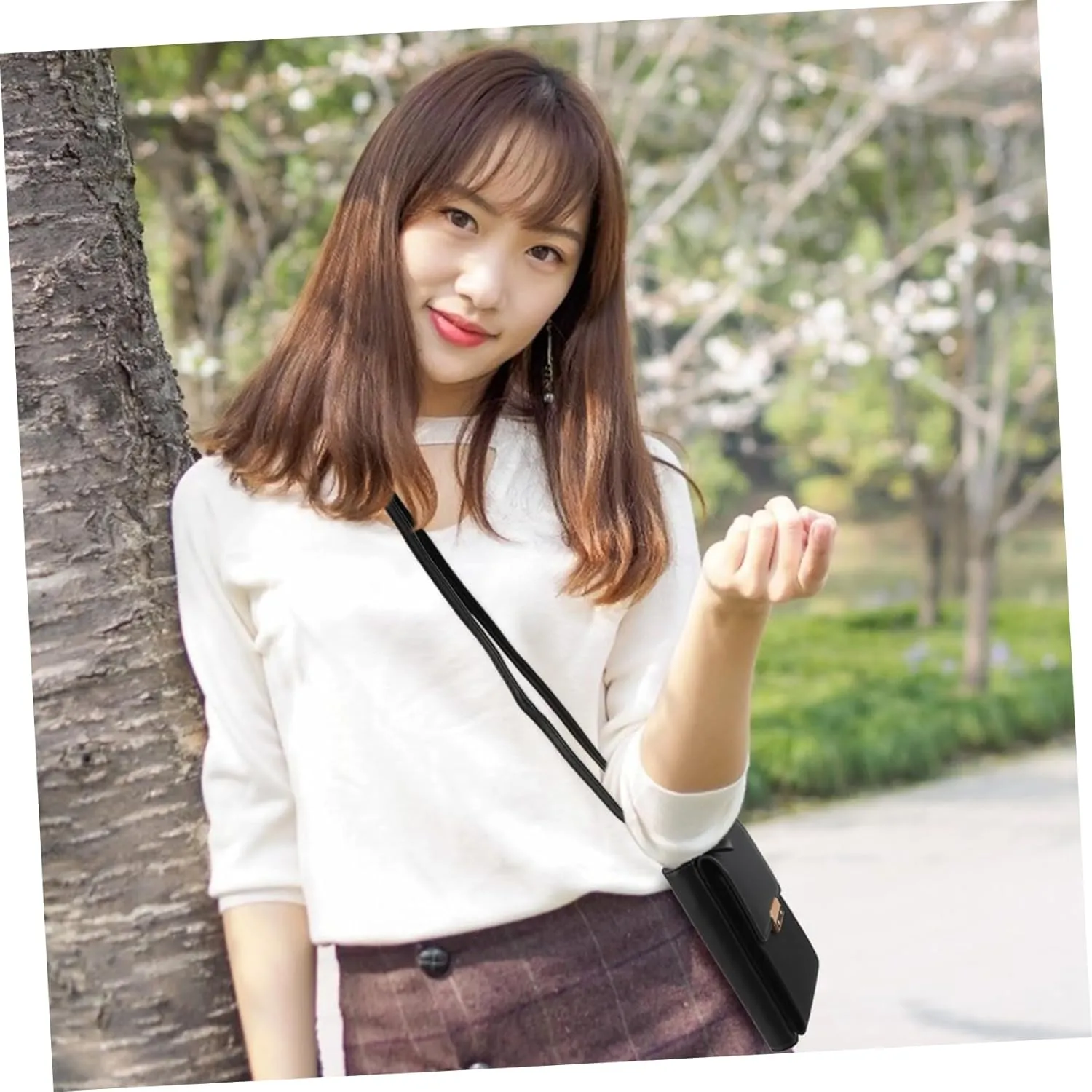 2 pcs Crossbody Pouch Shopping Shoulder Girl Leisure Cross- Simple Women Portable Single, Blackx4pcs, 17.5X10.5CMx4pcs