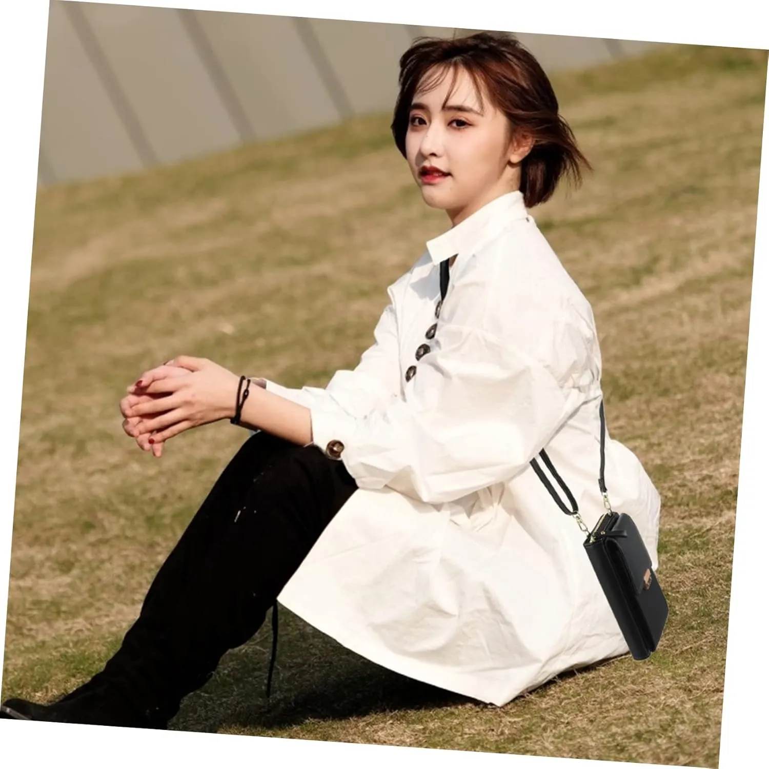 2 pcs Crossbody Pouch Shopping Shoulder Girl Leisure Cross- Simple Women Portable Single, Blackx4pcs, 17.5X10.5CMx4pcs