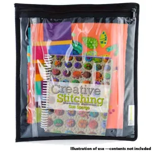 2 Pocket Clear Zipper Pouch by Sue Spargo