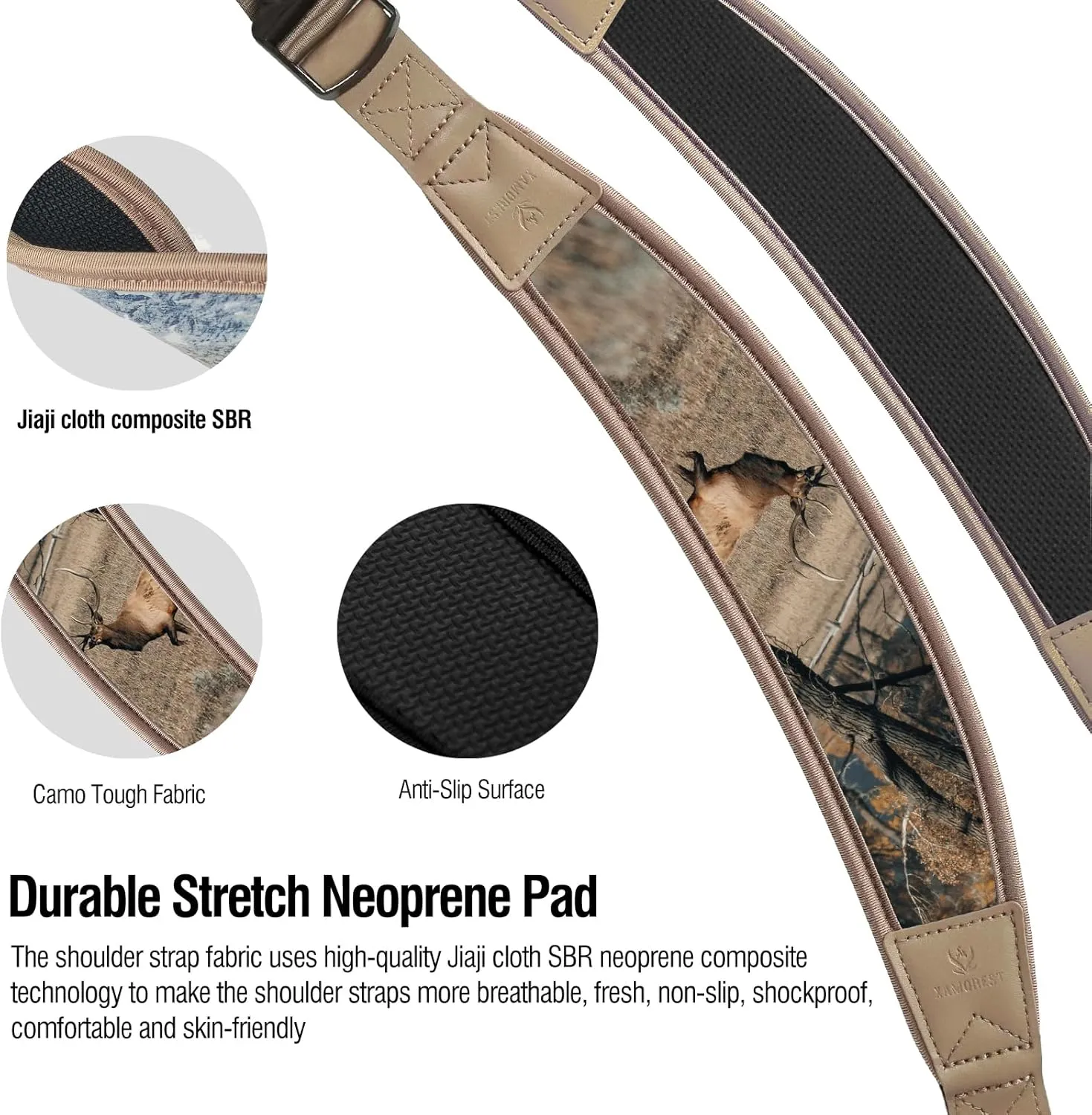 2 Point Sling With QD Swivels, Durable Shoulder Padded Strap, Length Adjustable for Outdoors
