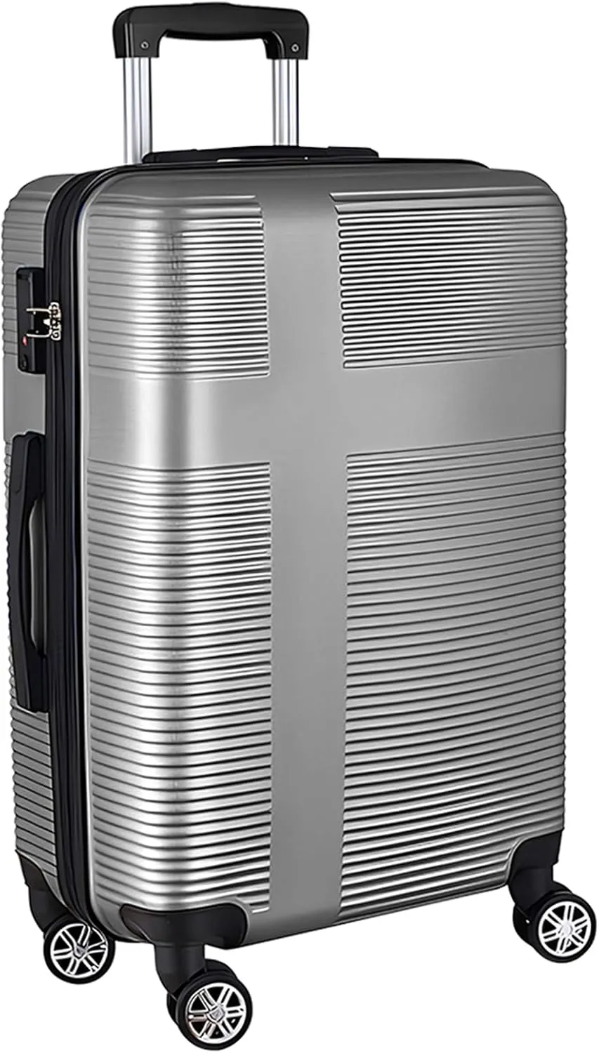 20 Inch Carry on Luggage 22x14x9 Airline Approved, Hard Shell Suitcase with Spinner Wheels, Lightweight Rolling Luggage for Travel,Silver Grey