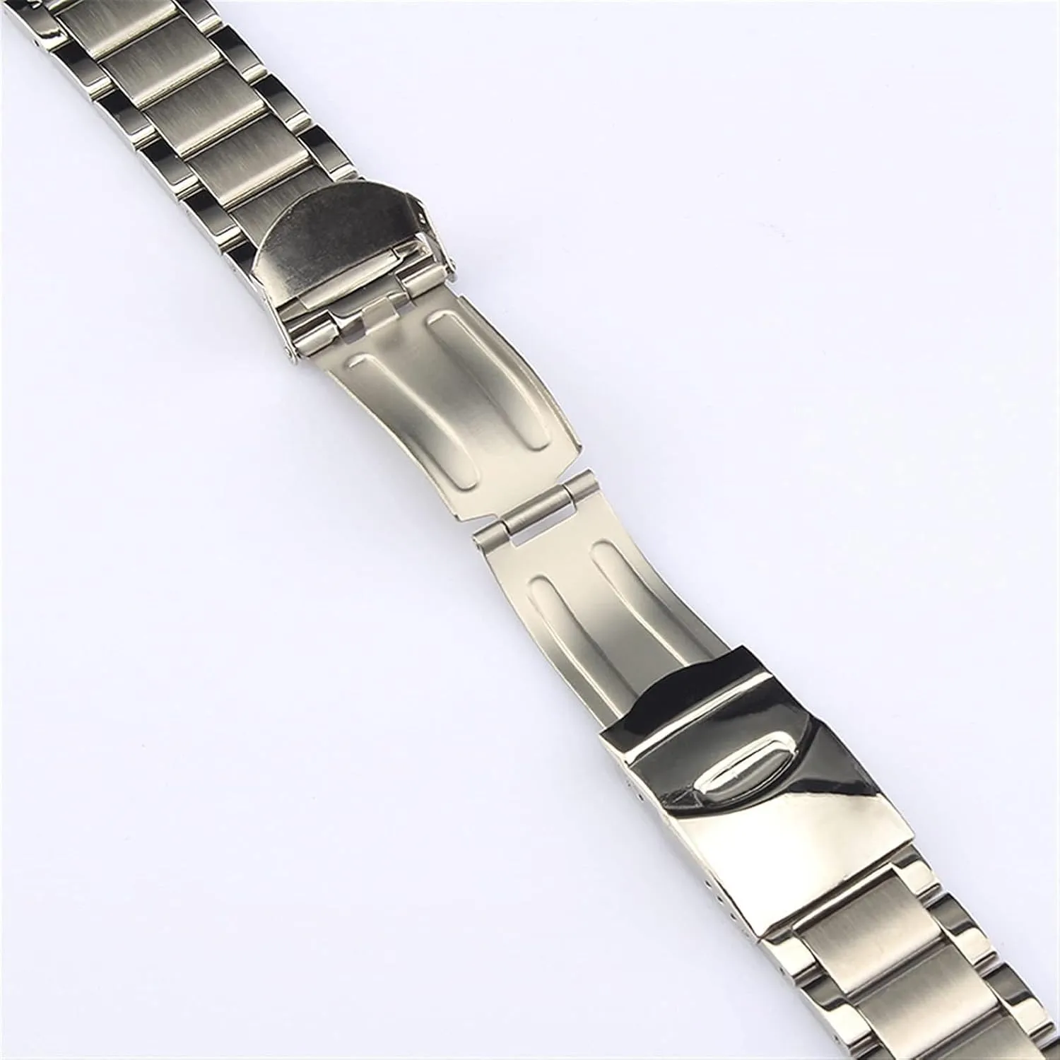 22x20mm 19x17mm side polished middle frosted stainless steel strap, metal wrist strap bracelet