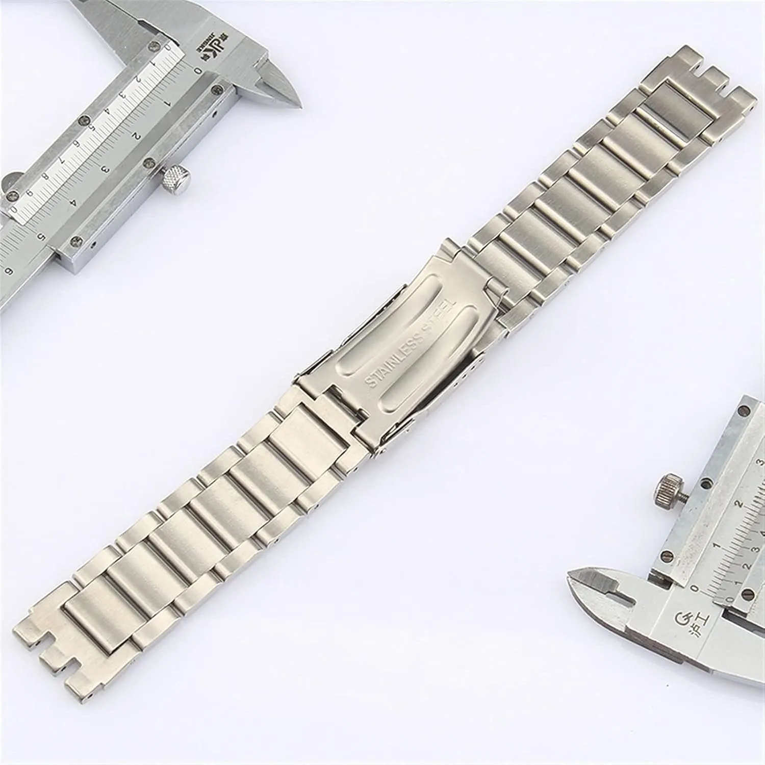22x20mm 19x17mm side polished middle frosted stainless steel strap, metal wrist strap bracelet