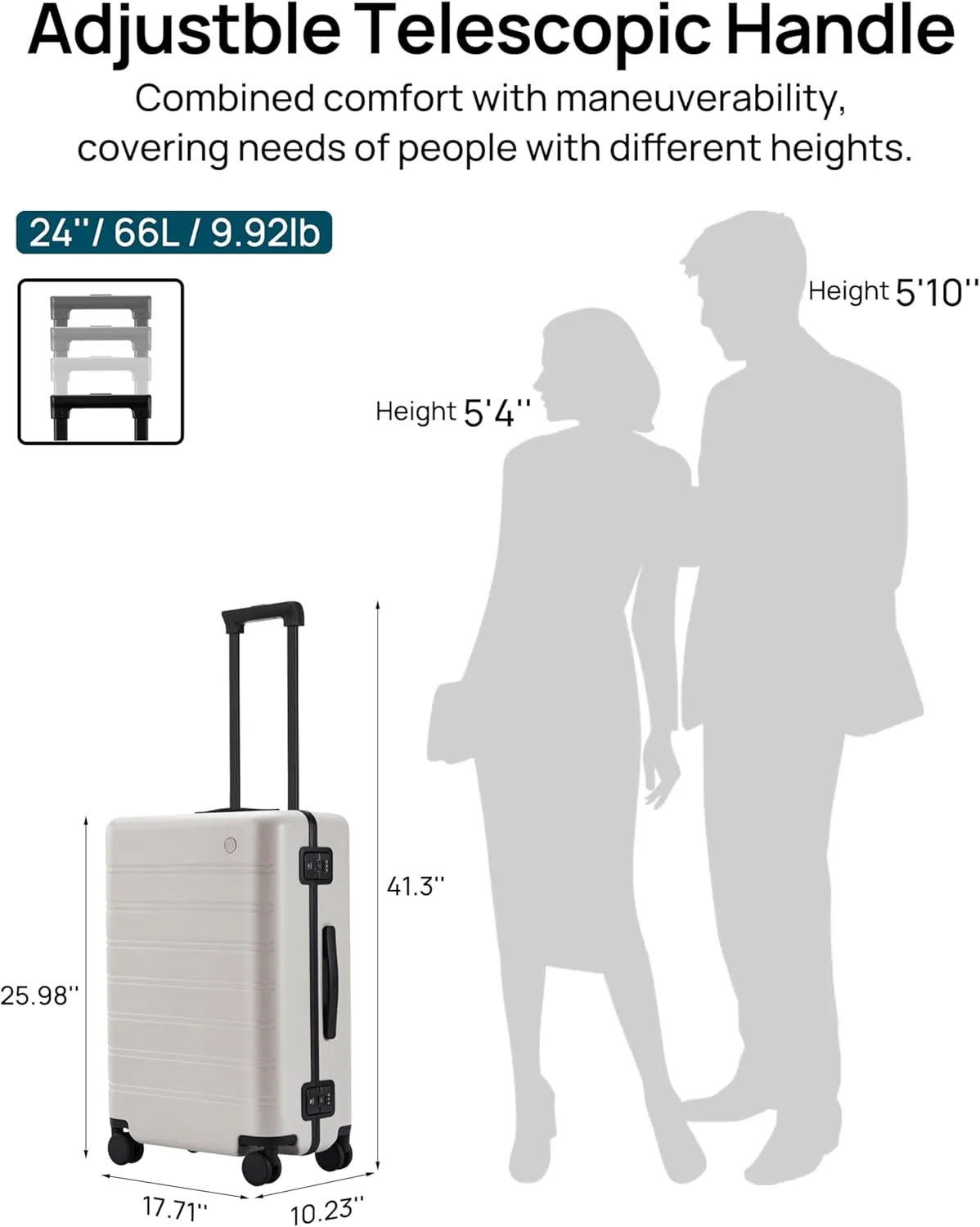 24 Inch Zipperless Luggage, Aluminium Frame Luggage, Checked Luggage Airline Approved, Hard Shell Suitcase with Spinner Wheels, Dual TSA Lock, Latching System (Saturn, Manhattan Classic)