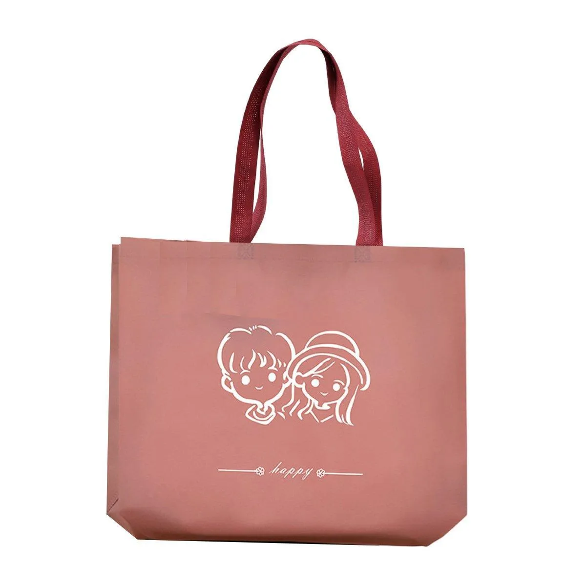 25PCS Fashionable Non-Woven Fabric Tote Eco Friendly Bag Reusable Shopping Bag