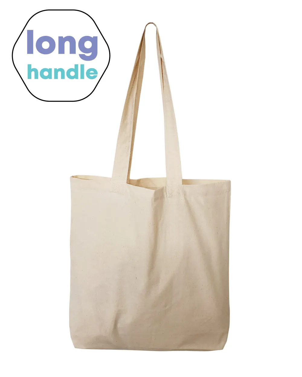 26 in Over-the-Shoulder Long Handle Cotton Tote Bags - TB126
