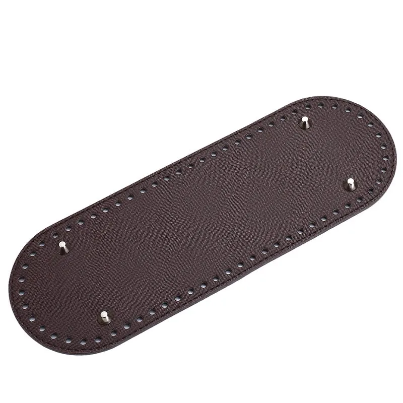 29.5*10cm Handmade Oval Bottom for Knitted Bag PU leather Pad Handcraft Bag Base With holes DIY Crochet Bag Bottom accessories