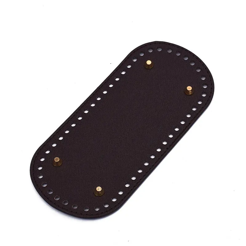 29.5*10cm Handmade Oval Bottom for Knitted Bag PU leather Pad Handcraft Bag Base With holes DIY Crochet Bag Bottom accessories