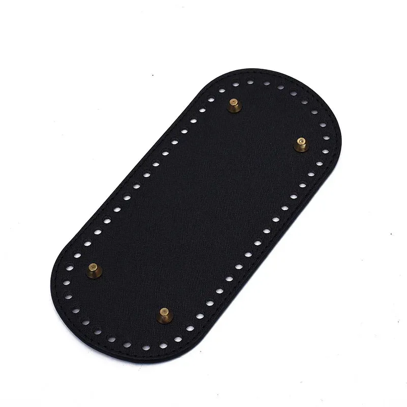 29.5*10cm Handmade Oval Bottom for Knitted Bag PU leather Pad Handcraft Bag Base With holes DIY Crochet Bag Bottom accessories