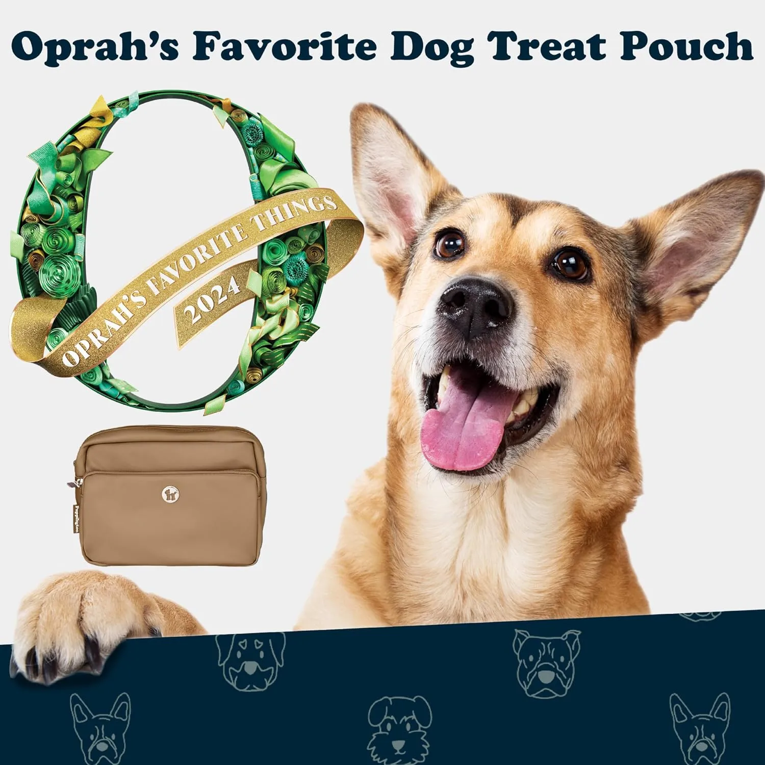 3-in-1 Crossbody Dog Walking Bag & Treat Pouch with Matching Planet Safe Poop Bags & Built-In Dispenser - Dog Mom Gift for Puppy Training with Zippered Pockets (Latte Beige)