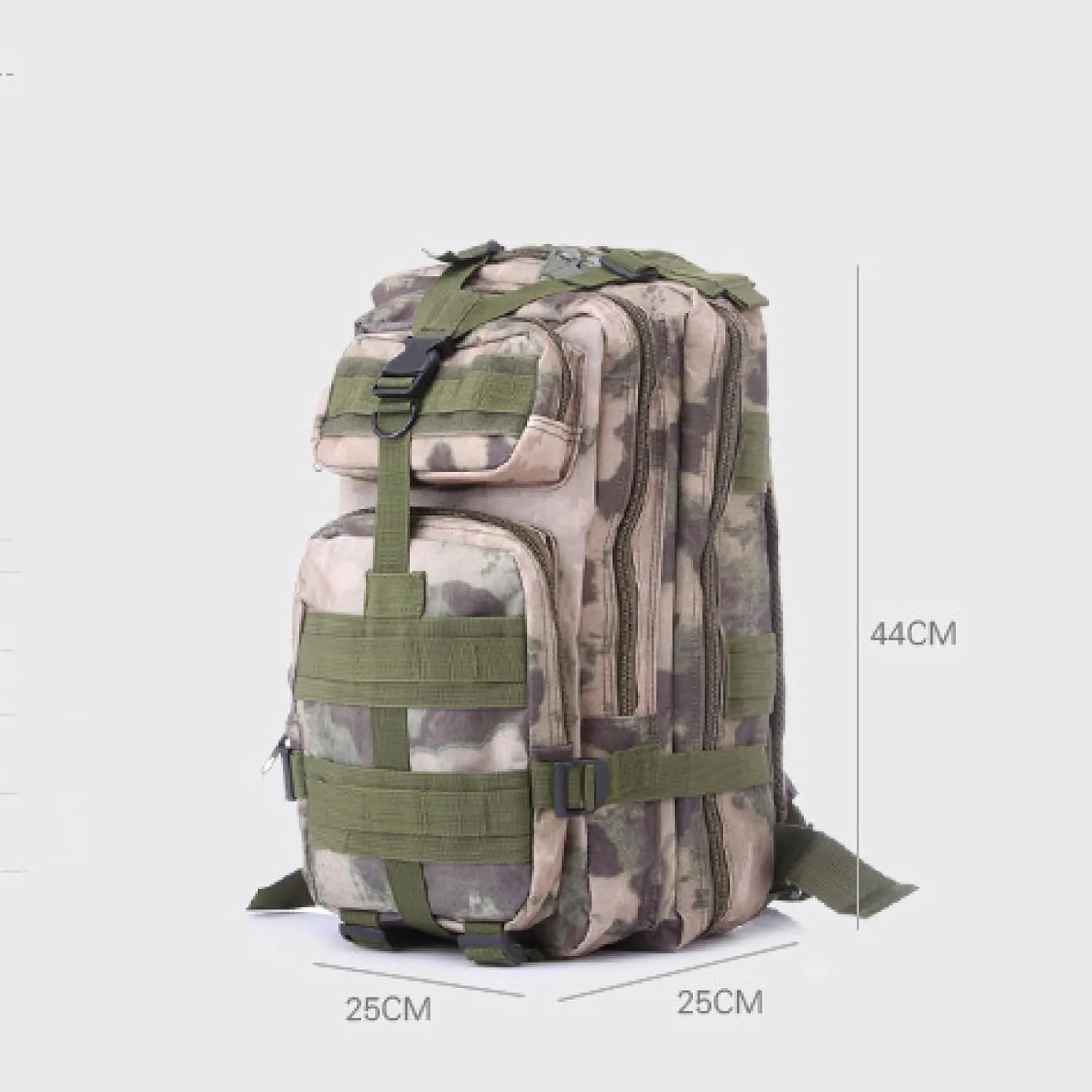 3P Tactical Backpack Outdoor Sports Camouflage Backpack Military Fan Mountaineering Trekking Bag, 36-55L