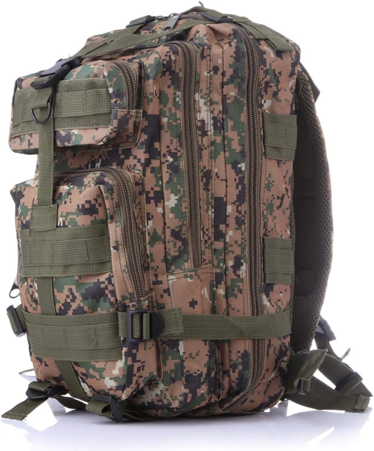 3P Tactical Backpack Outdoor Sports Camouflage Backpack Military Fan Mountaineering Trekking Bag, 36-55L