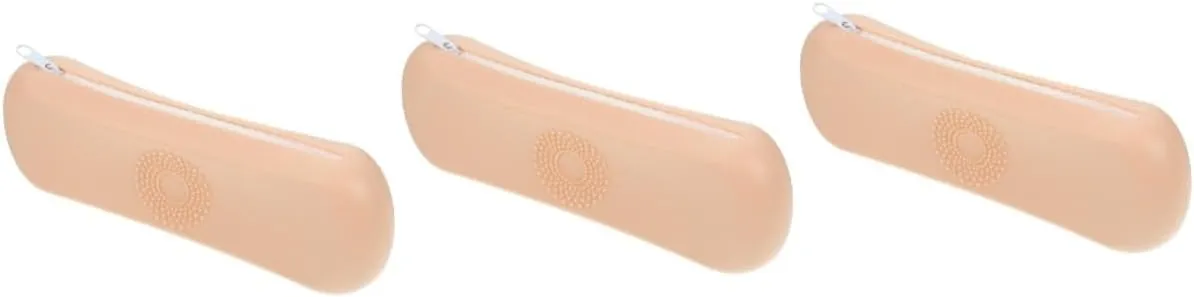 3pcs Makeup Brush Organizer Travel Case Silicone Brush Holder Portable Makeup Bag Travel Accessories for Women