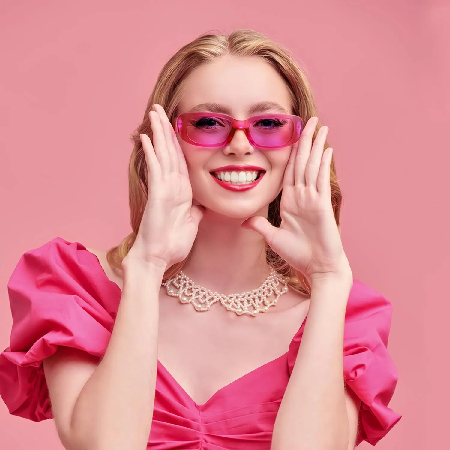 40 Pairs Colorful/Black Rectangle Sunglasses Bulk Adults Unisex, Fun 90s Retro Y2k Small Rectangle Party Glasses